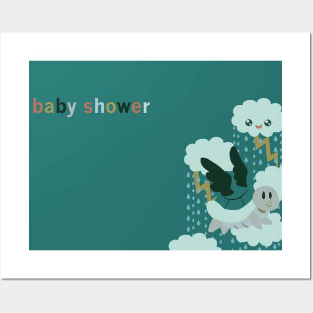 Flying Turtle Baby Shower Wall Art by saradaboru